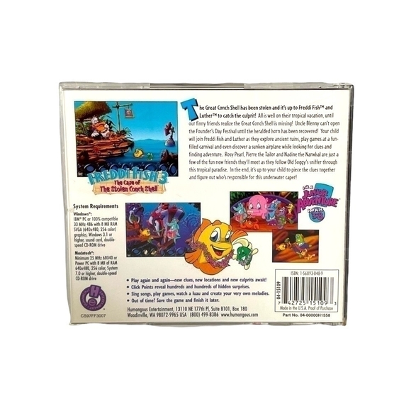 Lot of 4x Junior Animated FREDDI FISH Arcade Games for Kids 3-8 Video Game CDs - Picture 7 of 9